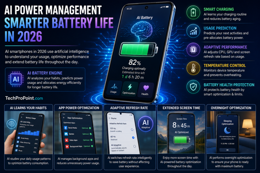 AI smartphones in 2026 with smart camera, voice assistant, privacy protection and AI mobile technology features