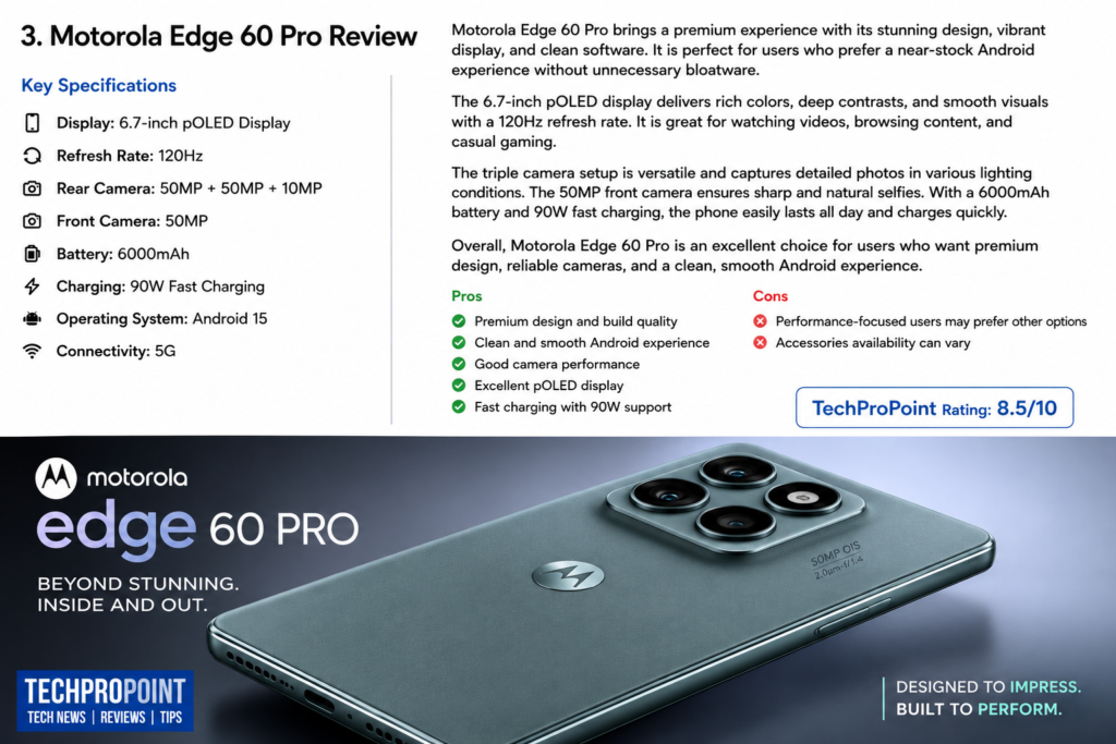 Motorola Edge 60 Pro Clean Android Experience