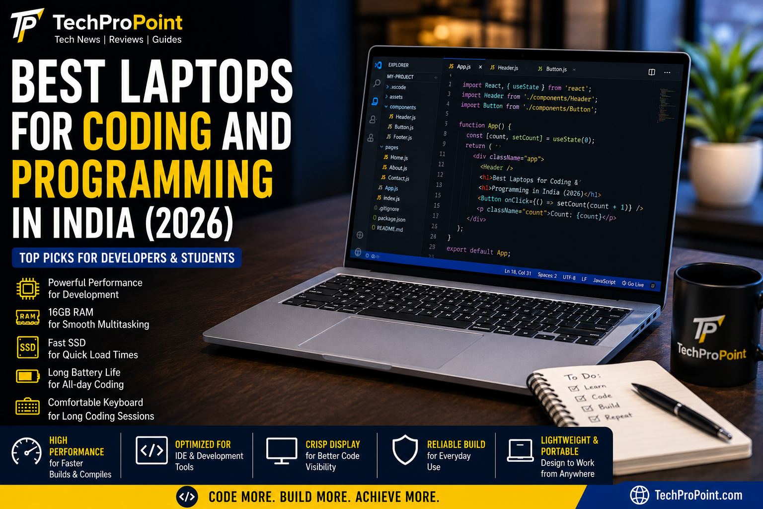 Best Laptops for Coding and Programming in India (2026): Top Picks for Developers & Students