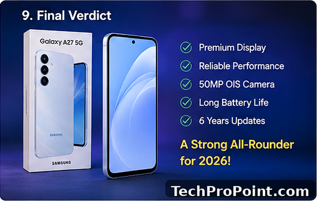 Samsung Galaxy A27 5G final verdict by TechProPoint