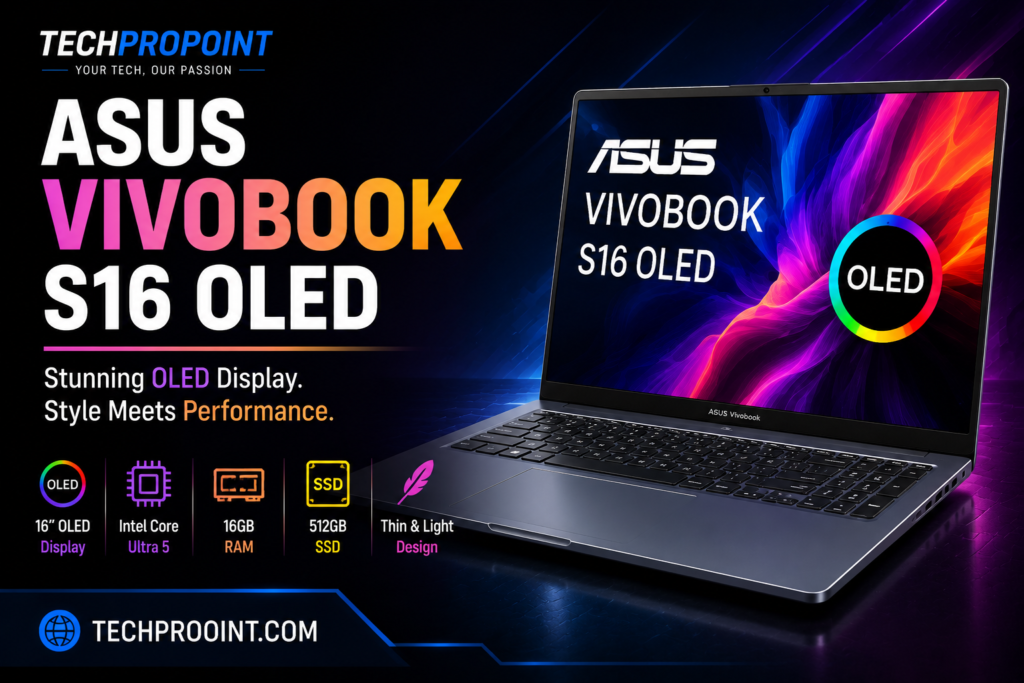 ASUS Vivobook S16 S3607QA Snapdragon X OLED laptop