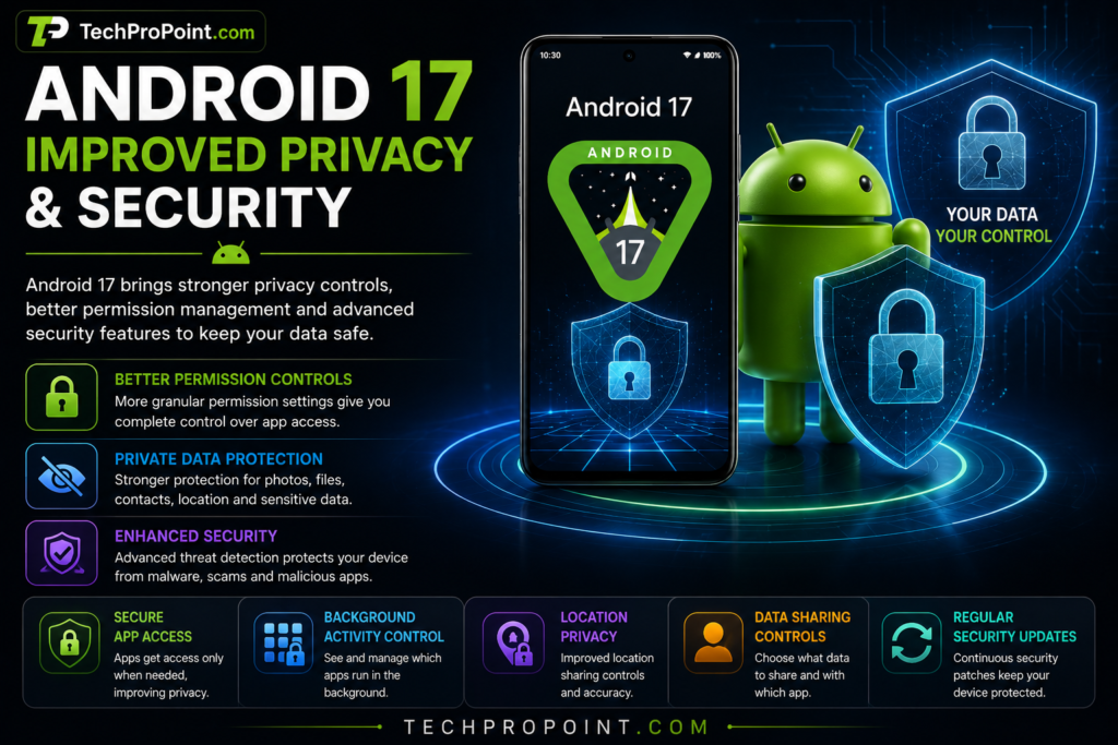 Android 17 officially released 2026 with AI privacy battery gaming and multitasking features by TechProPoint