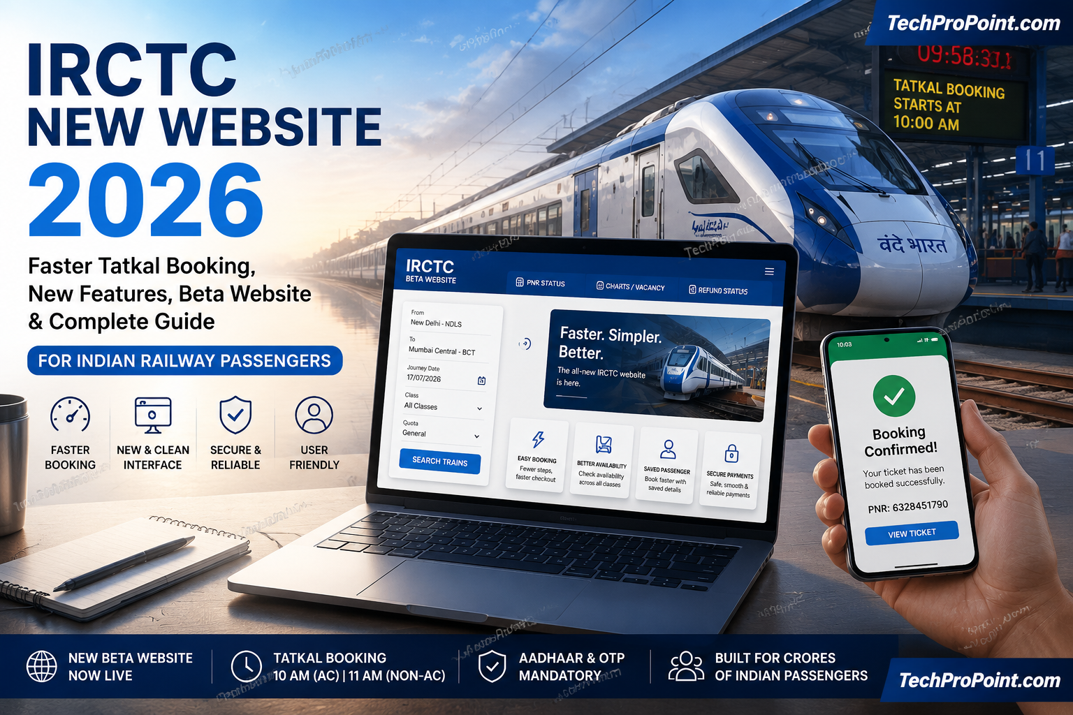 IRCTC New Website 2026: Faster Tatkal Booking, New Features, Beta Website & Complete Guide for Indian Railway Passengers