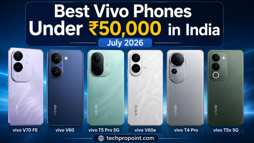 **Best vivo phones under ₹50,000 in India July 2026 – TechProPoint**