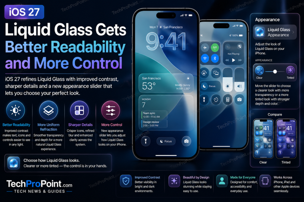 iOS 27 Beta 3 new features including Siri AI, visual search, Photos editing tools, faster performance, improved security, Liquid Glass and AirPods Custom EQ